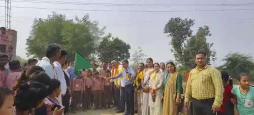 Nyaya Panchayat level sports competition was organized in Composite School Elampura